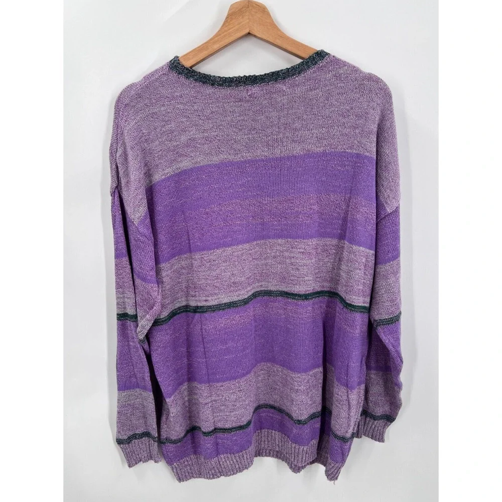 Misslook Multicolor Color-Block Pullover Sweater Oversized Casual Women's XL